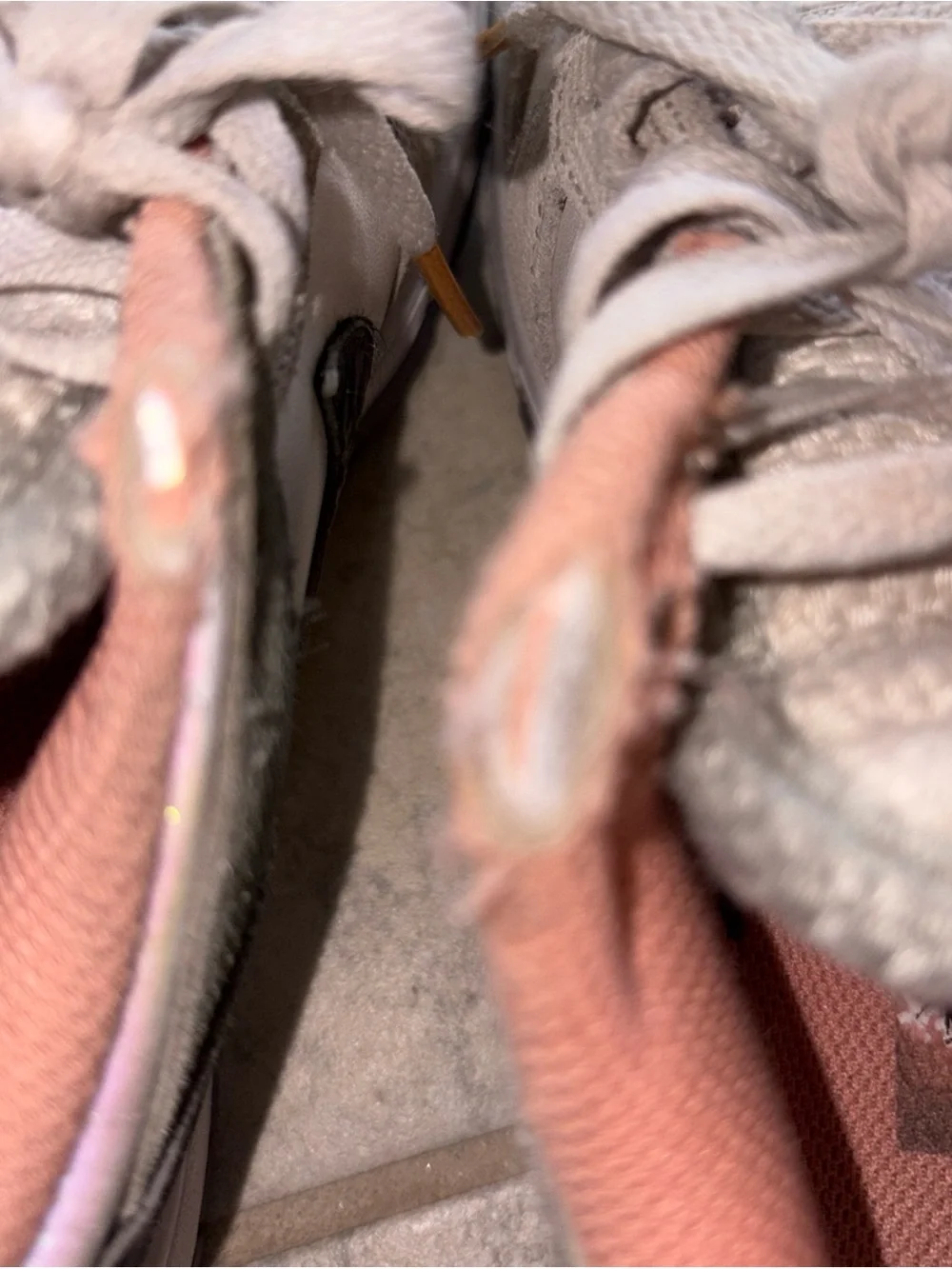 Nike Low-Top Sneakers in White, Gray, Pink & Black